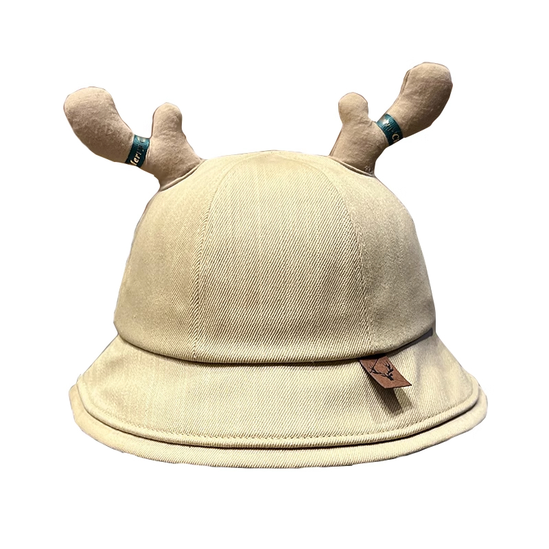 Nón Tai Bèo Che Nắng Vành Rộng In Họa Tiết Sừng Hươu Hoạt Hình Kiểu Hàn Quốc Thời Trang Xuân Hè Cho Mẹ Và Bé