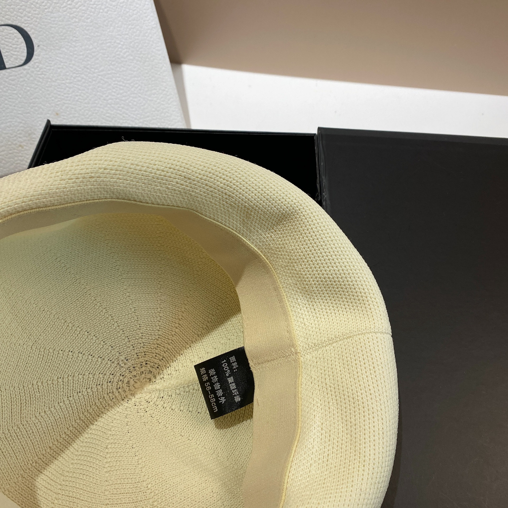 Mũ Beret Dệt Kim Mỏng Màu Trắng / Đen Đính Đá Chữ Phong Cách Hàn Quốc Thời Trang Xuân Hè 2023 Cho Nữ