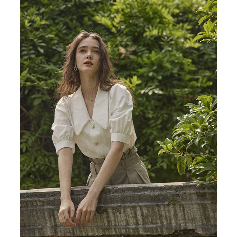 Áo Sơ Mi Tay Phồng Thời Trang Mùa Hè Pháp Cổ Điển 62180