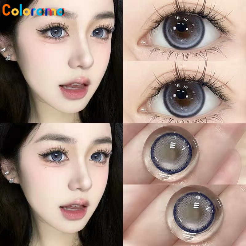 Set 2 Kính Áp Tròng 14.5mm Hình Quả Việt Quất Xanh 0.0-8.0 Năm