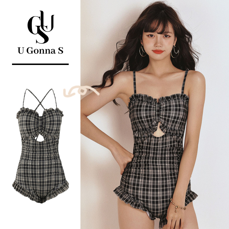 Bikini liền thân U GONNA S hai dây co giãn thiết kế thanh lịch phong cách Hàn Quốc sexy thời trang đi biển 2023 cho nữ