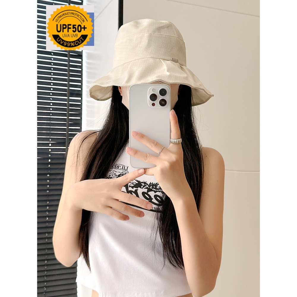 Nón Tai Bèo Vành Rộng Xếp Ly Thời Trang Xuân Hè Phong Cách Hàn Quốc Cho Nữ