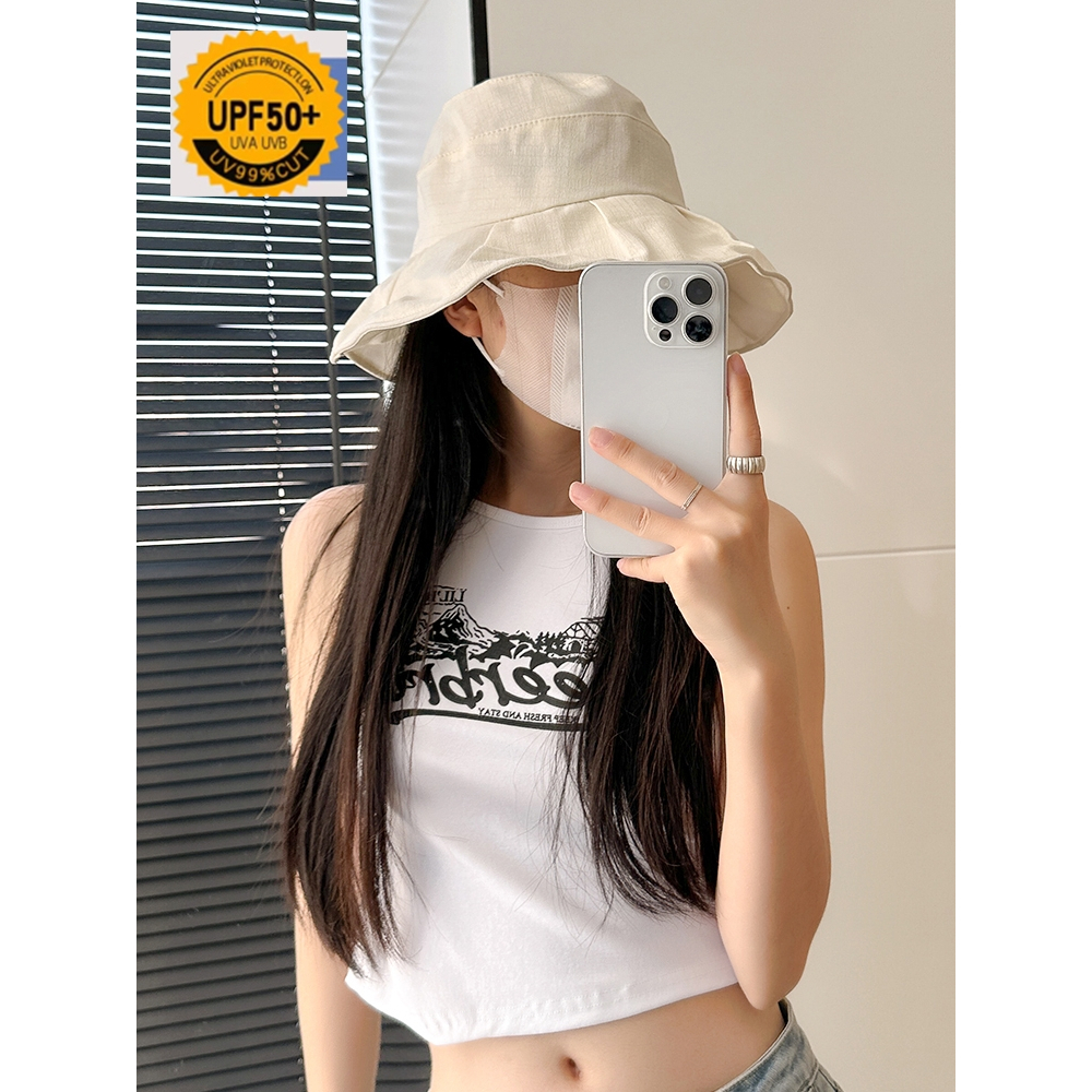 Nón Tai Bèo Vành Rộng Xếp Ly Thời Trang Xuân Hè Phong Cách Hàn Quốc Cho Nữ