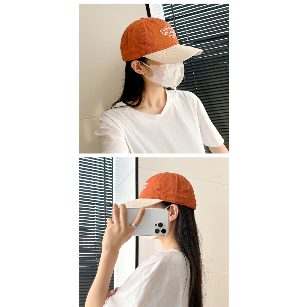 Mũ Lưỡi Trai Mềm Chống Nắng Phối Màu In Chữ Phong Cách Hàn Quốc Dễ Phối Đồ Thời Trang Cho Nam Và Nữ