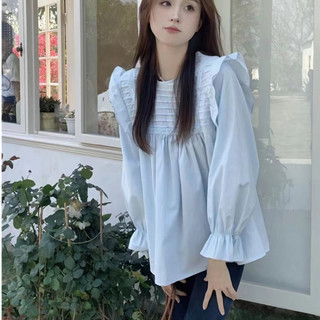 Áo thun nữ cổ tròn dài tay thời trang hàn quốc