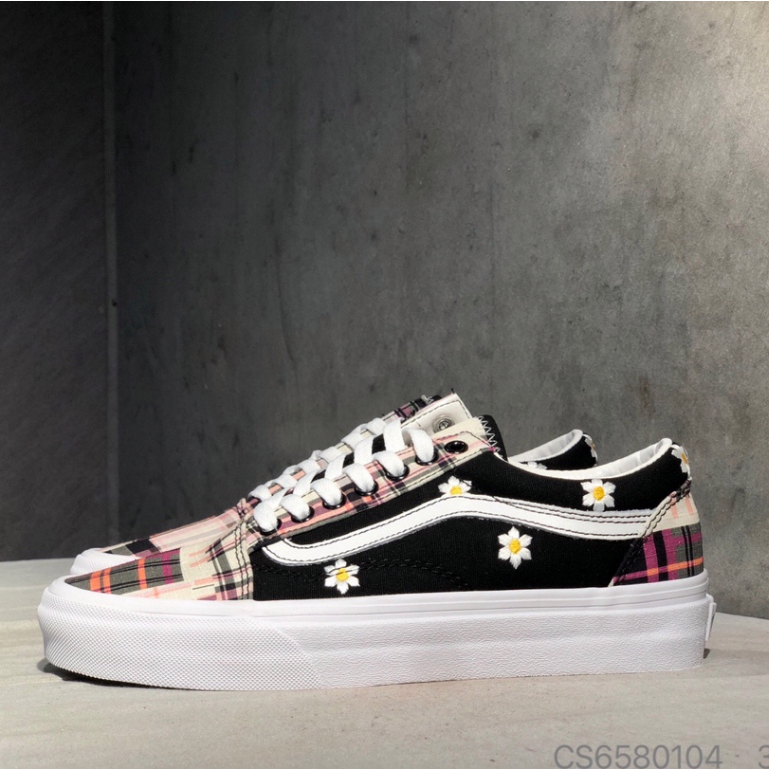 Giày Thể Thao Vans OLD SKOOl Cổ Thấp Họa Tiết Sọc Caro Thời Trang