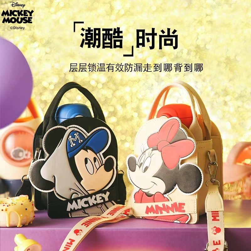 Disney Bộ Bình Nước Giữ Nhiệt BEDDYBEAR Glutinous / Gấu / Chuột Mickey Minnie Phong Cách Hàn Quốc Cho Bé