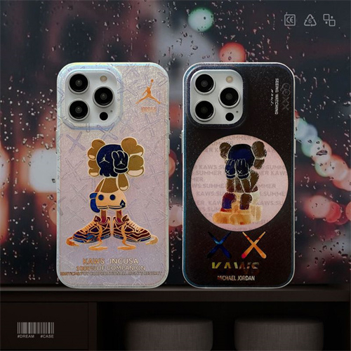 Ốp Điện Thoại Lụa Mềm In Hình kaws Nhiều Màu Sắc Cho iPhone 14 pro max 13 pro max 12 pro max 11 pro max