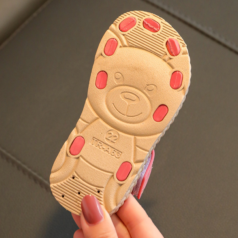 ❤ Dép Tập Đi Cho Bé Đế Mềm Chống Trượt Hình Chữ M cho bé 0-18 tháng