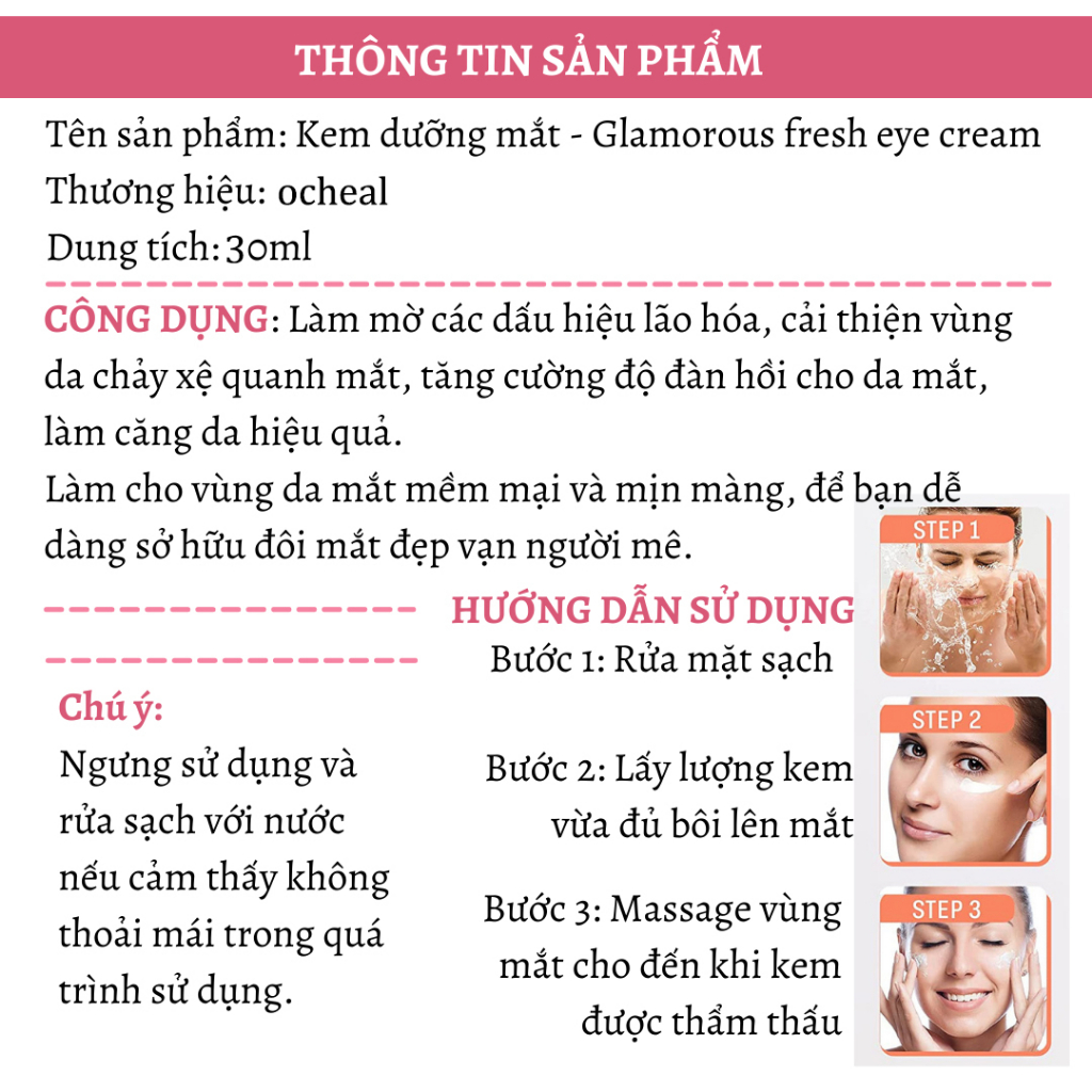 👍🏻Chính Hãng👍🏻 Kem mắt Retinol A Ester Giảm Quầng Thâm Mắt , Chống Lão Hóa , Nâng Cơ Da Vùng Mắt 30g