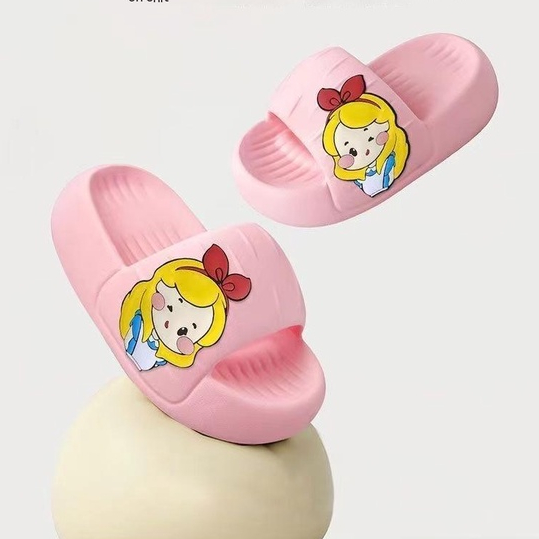 Dép Đi Trong Nhà Đế Dày Mềm Mại Chống Trượt Chống Mùi Họa Tiết Công Chúa Alice Dễ Thương Dành Cho Bạn Nữ