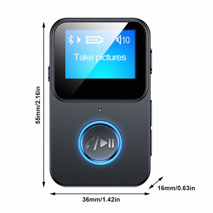 Máy nghe nhạc MP3 VIRWIR mini kiêm đầu nhận tín hiệu bluetooth có điều khiển từ xa chụp ảnh tiện lợi