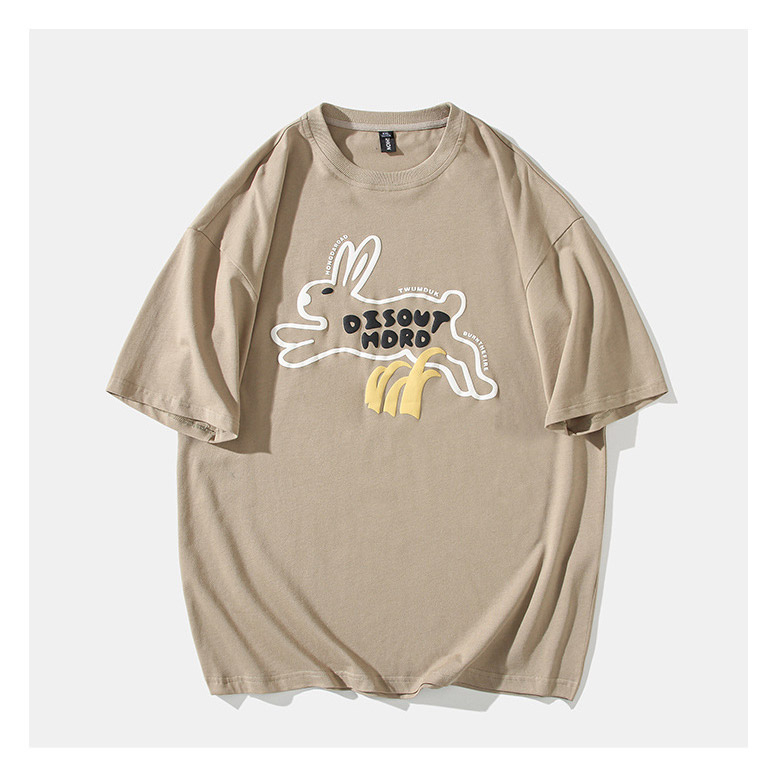 Áo Thun Tay Ngắn Dáng Rộng Phong Cách Nhật Bản Thời Trang Mùa Hè Cho Nam