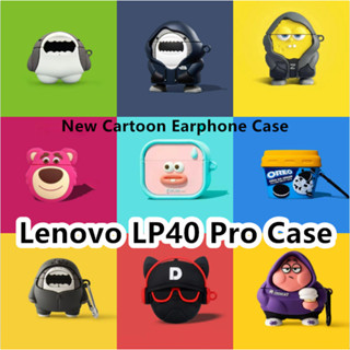 For Lenovo LP40 Pro case Vỏ Bảo Vệ Hộp Sạc Tai Nghe Lenovo LP40 Pro Hình Bánh Quy / Máy Chơi Game Cầm Tay / Gấu Dễ Thương