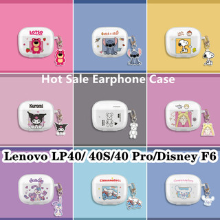  Vỏ Bảo Vệ Hộp Sạc Tai Nghe Lenovo LP40   40S   40 Pro   Disney F6 Mềm Màu Trong Suốt 