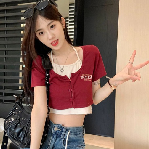 Áo Thun Tay Dài Eo Cao Phong Cách Mùa Hè Độc Đáo Hợp Thời Trang Dễ Phối Đồ Cho Nữ