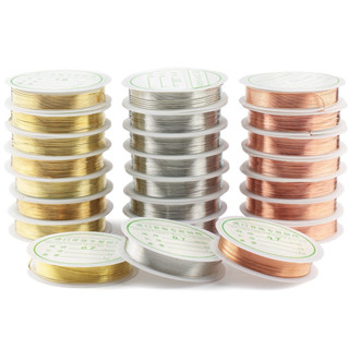 Cuộn Dây Đồng Mạ Vàng / Bạc 0.2-1mm Dùng Làm Trang Sức DIY