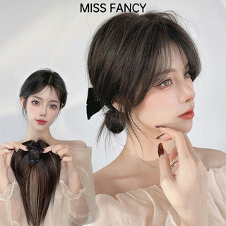 Tóc mái giả MISS FANCY tóc giả ngắn không mái Tóc giả kẹp 25cm Tóc giả thẳng mượt Tóc giả tóc mái tự nhiên