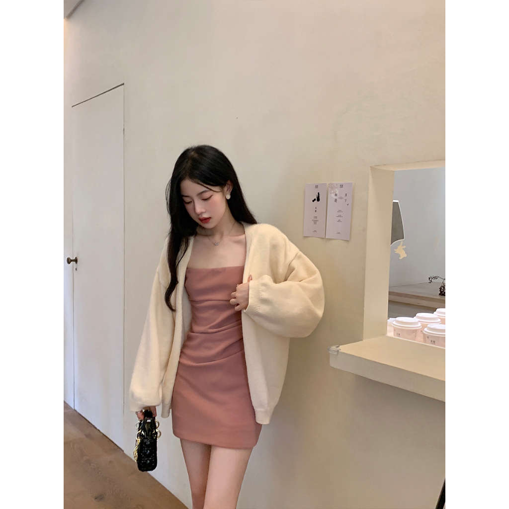 Đầm Ôm Hai Dây Màu Hồng Thời Trang Gợi Cảm Cho Nữ