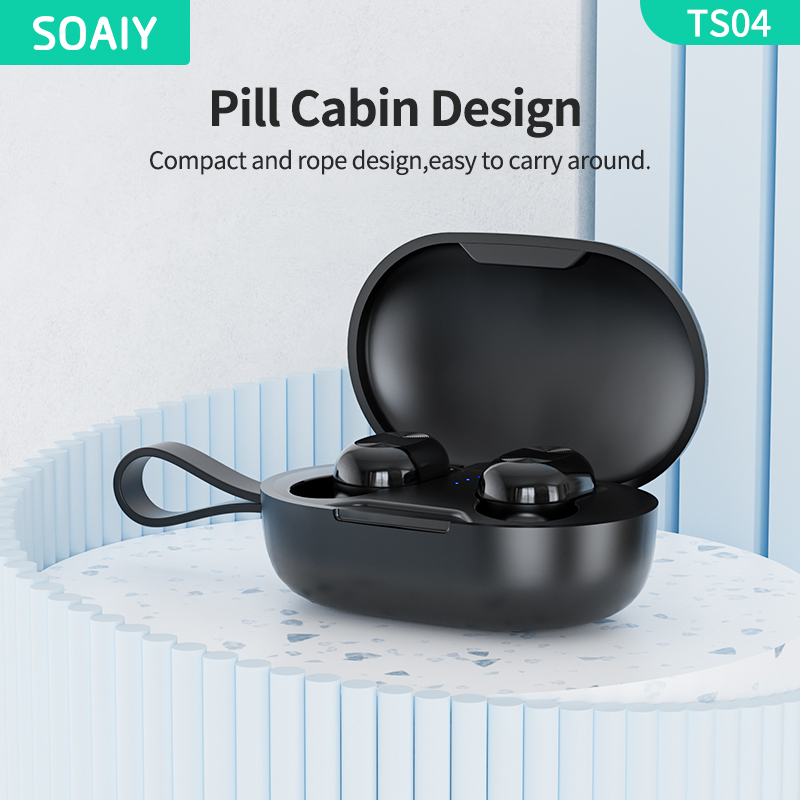 Tai Nghe Bluetooth Không Dây SOAIY TS04 TWS Chống Tiếng Ồn Và Cảm Ứng Thấp