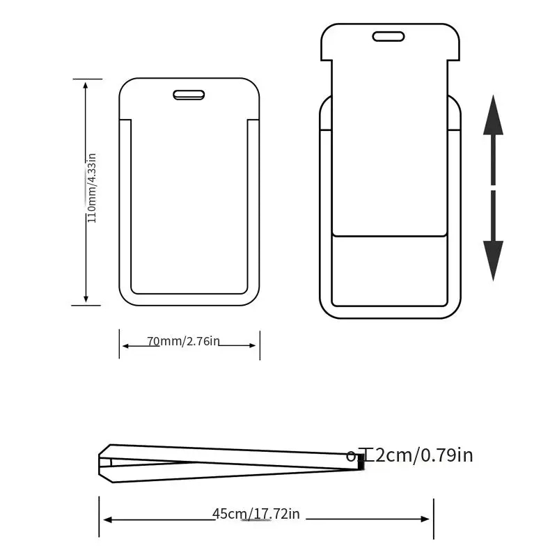 Ví Đựng Thẻ ID / Danh Thiếp Họa Tiết Gấu Dâu Tây Thời Trang Có Dây Đeo