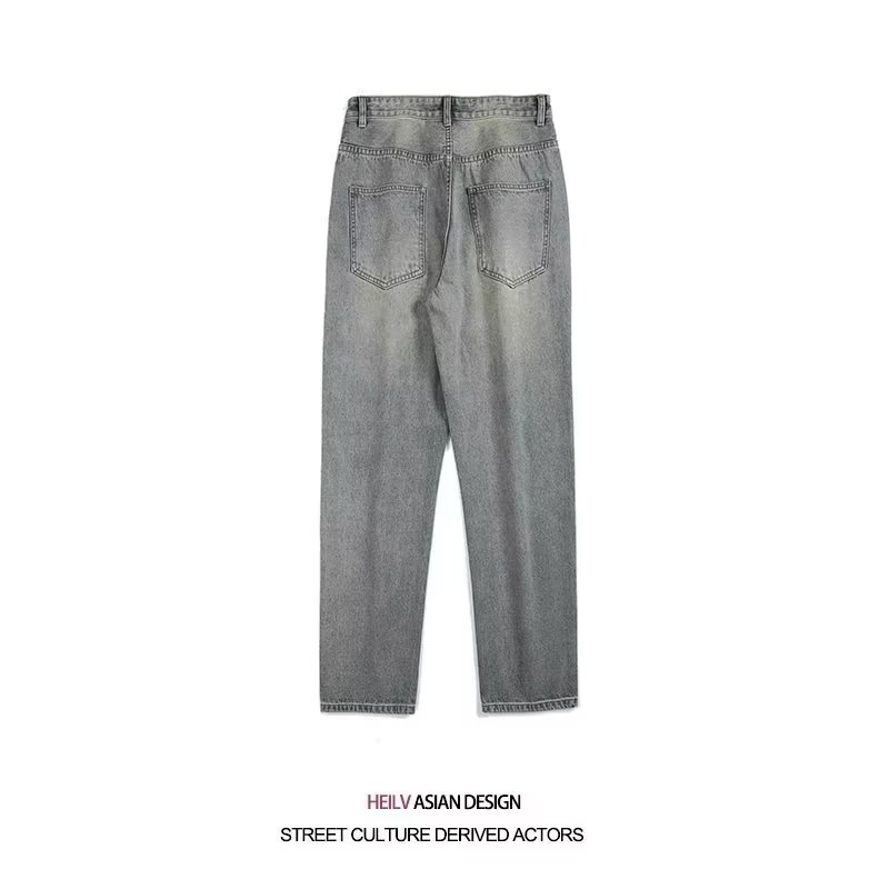 Quần Jean Dài Ống Suông Thiết Kế Giản Dị Thời Trang Mùa Xuân Nhật Bản Dành Cho Nam