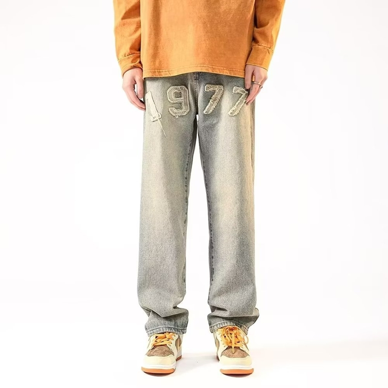 Quần Jean Dài Ống Suông Thiết Kế Giản Dị Thời Trang Mùa Xuân Nhật Bản Dành Cho Nam