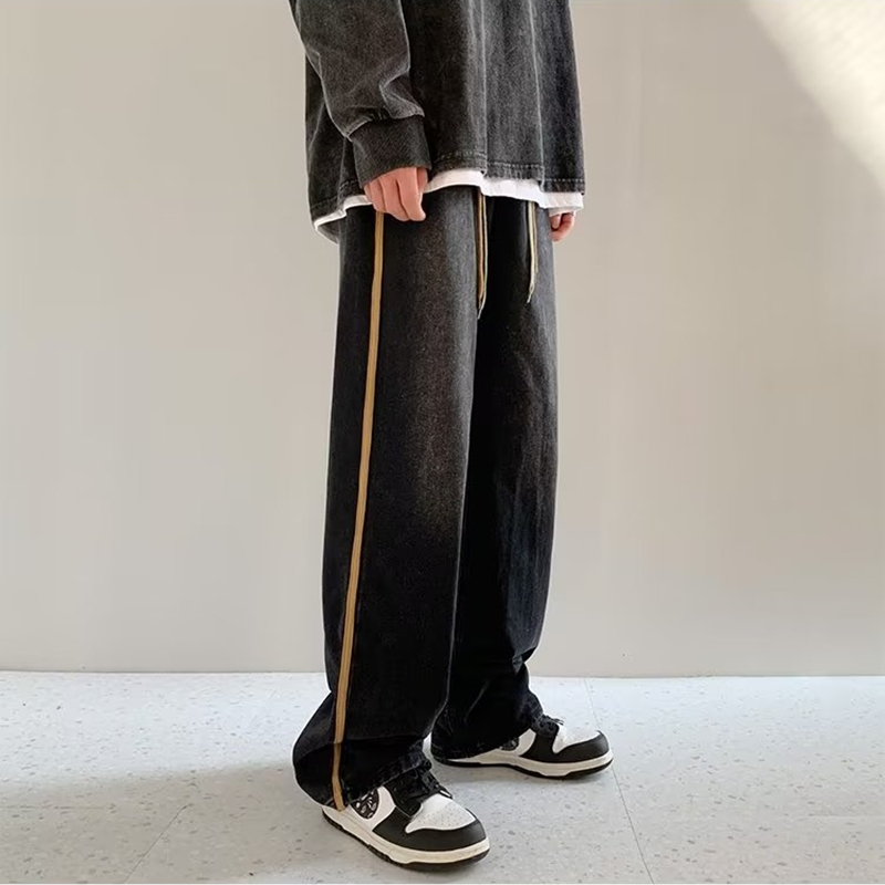 Quần Jean Ống Rộng Thời Trang Xuân Thu Cá Tính Dành Cho Nam / Size S-3xl