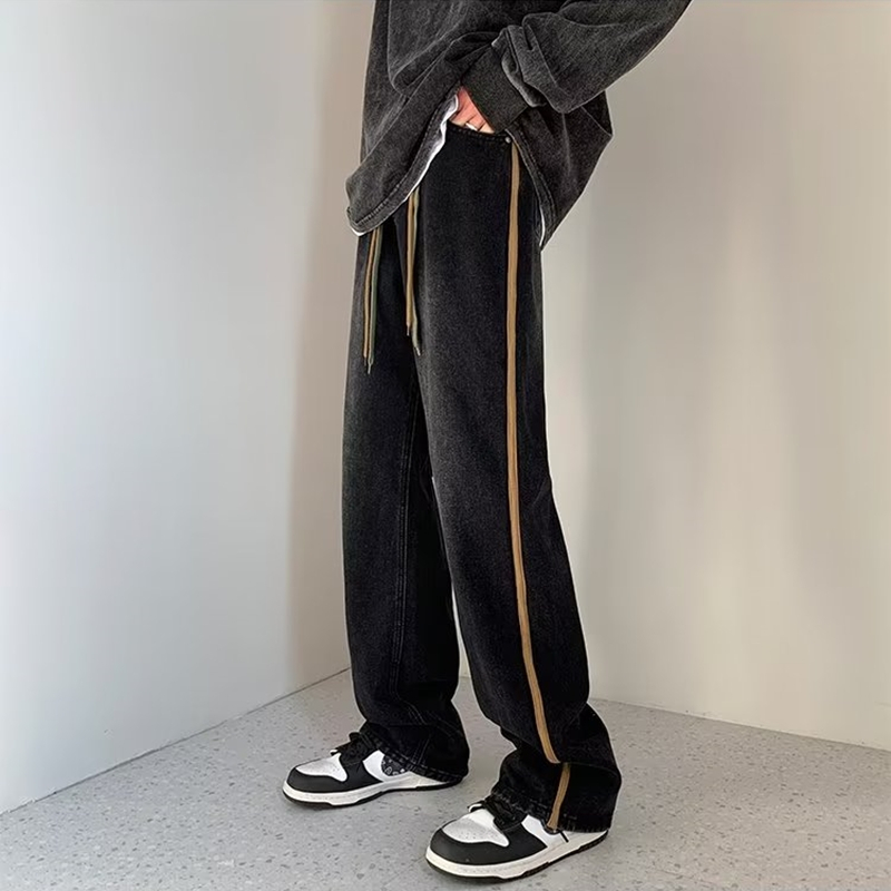 Quần Jean Ống Rộng Thời Trang Xuân Thu Cá Tính Dành Cho Nam / Size S-3xl