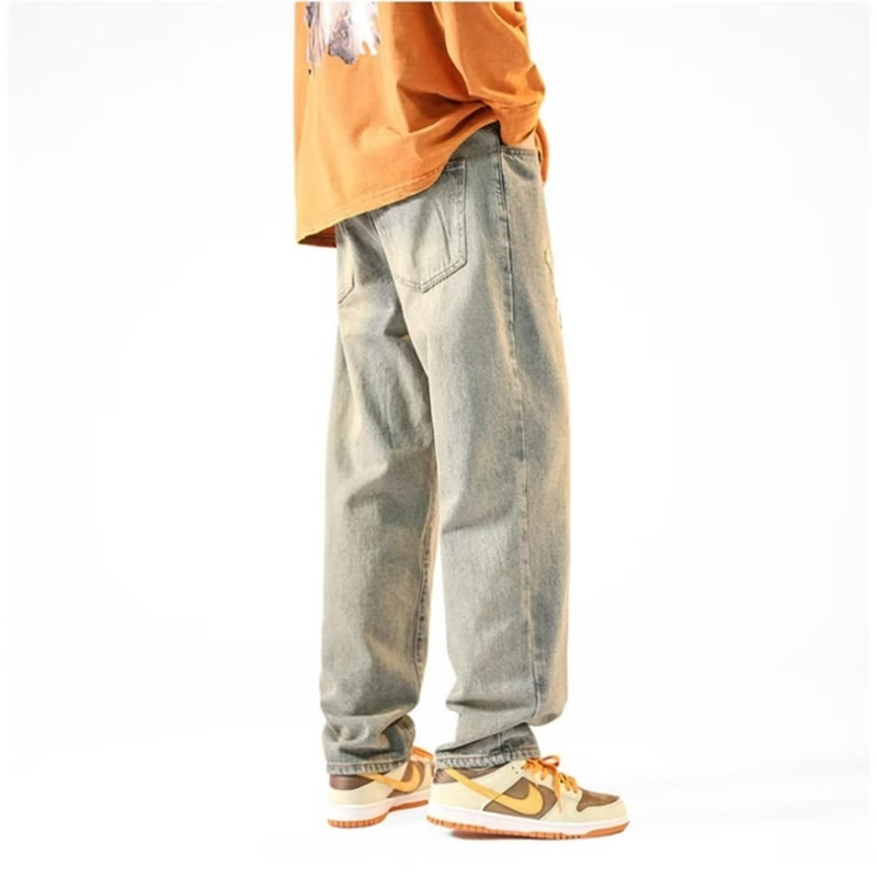 Quần Jean Dài Ống Suông Thiết Kế Giản Dị Thời Trang Mùa Xuân Nhật Bản Dành Cho Nam