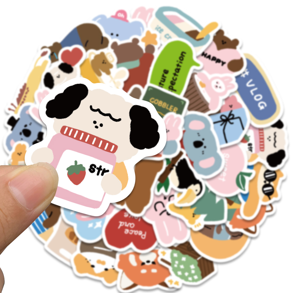 Set 40 Sticker Hoạt Hình Đáng Yêu Dán Ván Trượt Tuyết