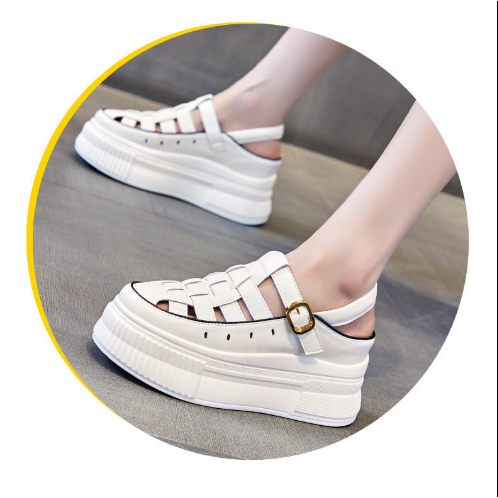 Giày Sandal Thể Thao Đế Mềm Dày 8cm Thời Trang Mùa Hè 2023