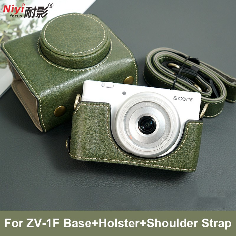 Túi Da pu Bảo Vệ Máy Ảnh sony zv-1f zv1f zv1f zve2 zv1-ii zv1ii zv1m2 Kèm Dây Đeo Vai