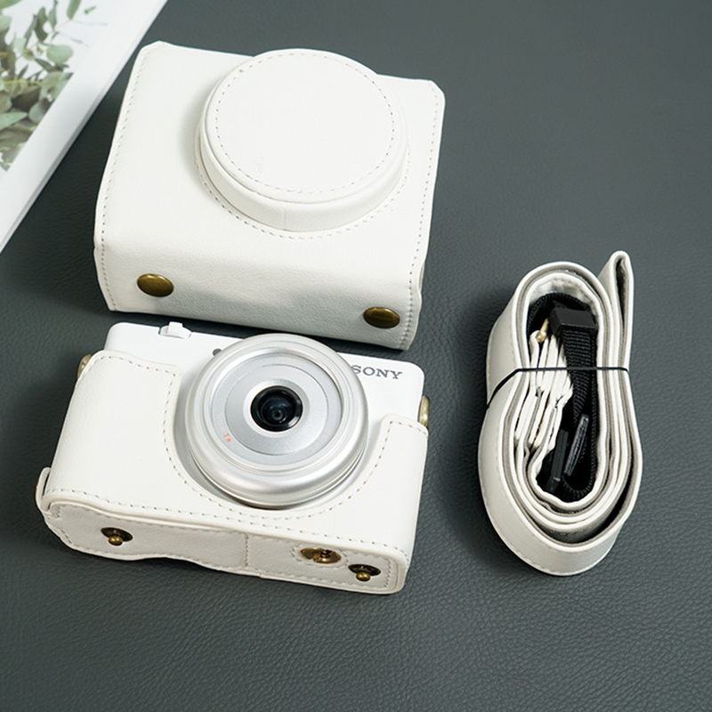 Túi Da pu Bảo Vệ Máy Ảnh sony zv-1f zv1f zv1f zve2 zv1-ii zv1ii zv1m2 Kèm Dây Đeo Vai