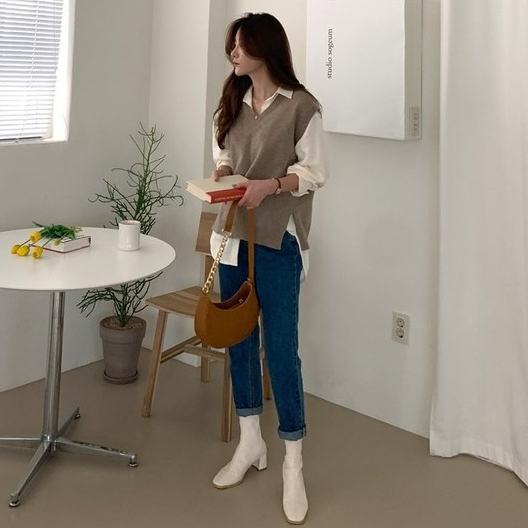 Túi Xách Đeo Vai Phối Dây Xích Phong Cách Thời Trang Hàn Quốc