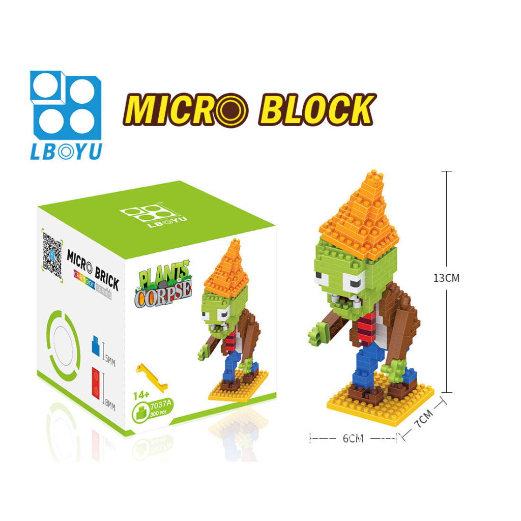 Bộ Đồ Chơi Xếp Hình Plants Zombie Hoạt Hình Dành Cho Trẻ Em