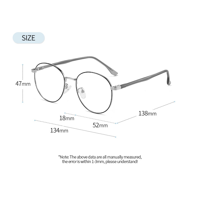 Kính Mát Gọng Kim Loại Tròn 2 Trong 1 Phong Cách Retro Thời Trang Unisex