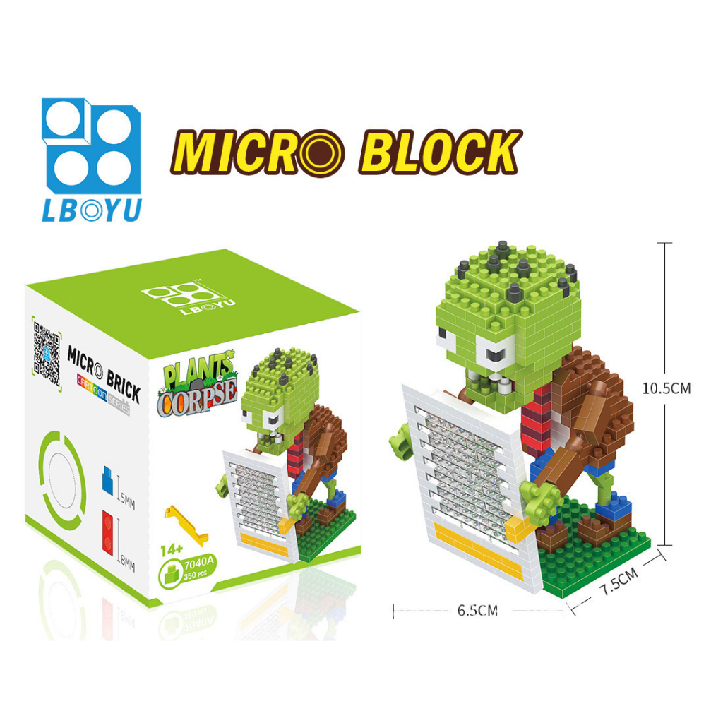 Bộ Đồ Chơi Xếp Hình Plants Zombie Hoạt Hình Dành Cho Trẻ Em
