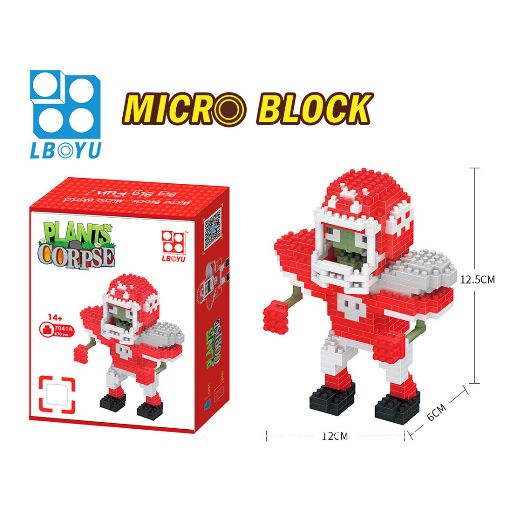 Bộ Đồ Chơi Xếp Hình Plants Zombie Hoạt Hình Dành Cho Trẻ Em