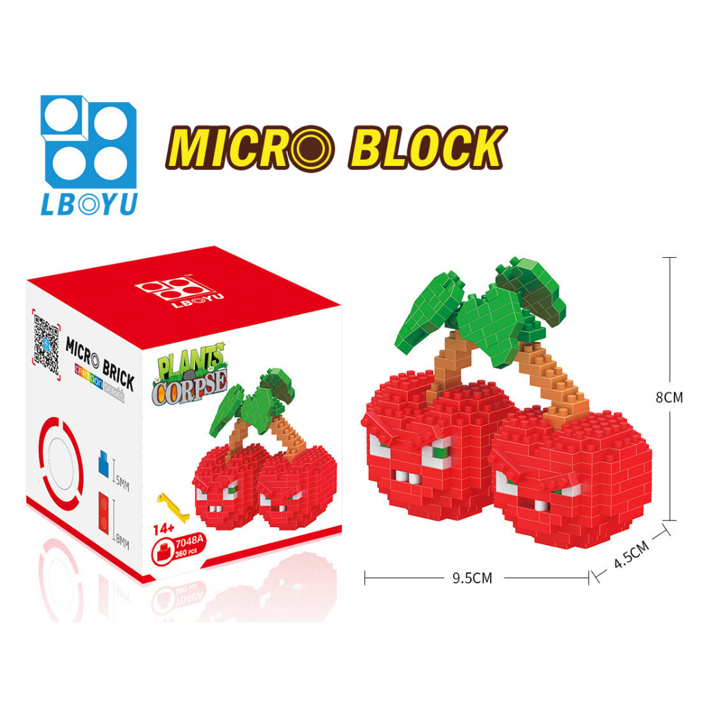 Bộ Đồ Chơi Xếp Hình Plants Zombie Hoạt Hình Dành Cho Trẻ Em