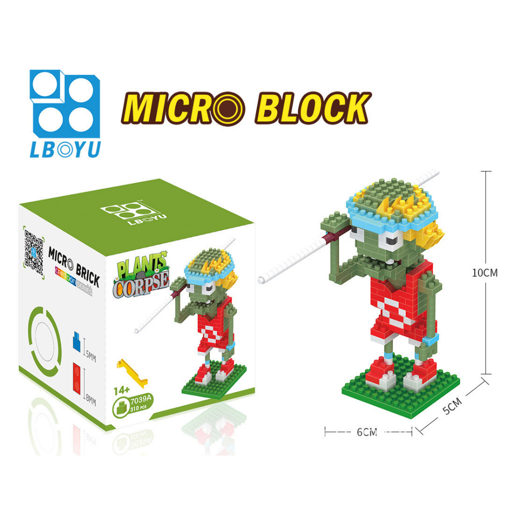 Bộ Đồ Chơi Xếp Hình Plants Zombie Hoạt Hình Dành Cho Trẻ Em