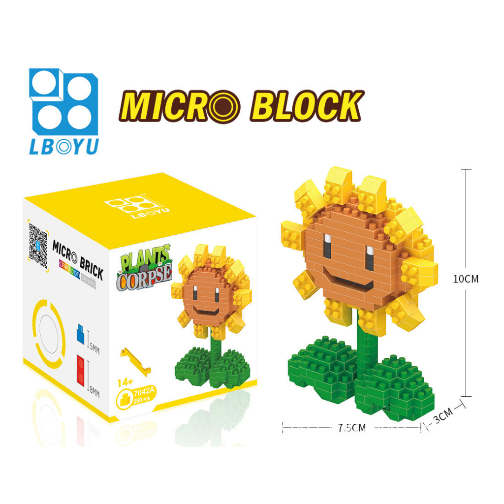 Bộ Đồ Chơi Xếp Hình Plants Zombie Hoạt Hình Dành Cho Trẻ Em