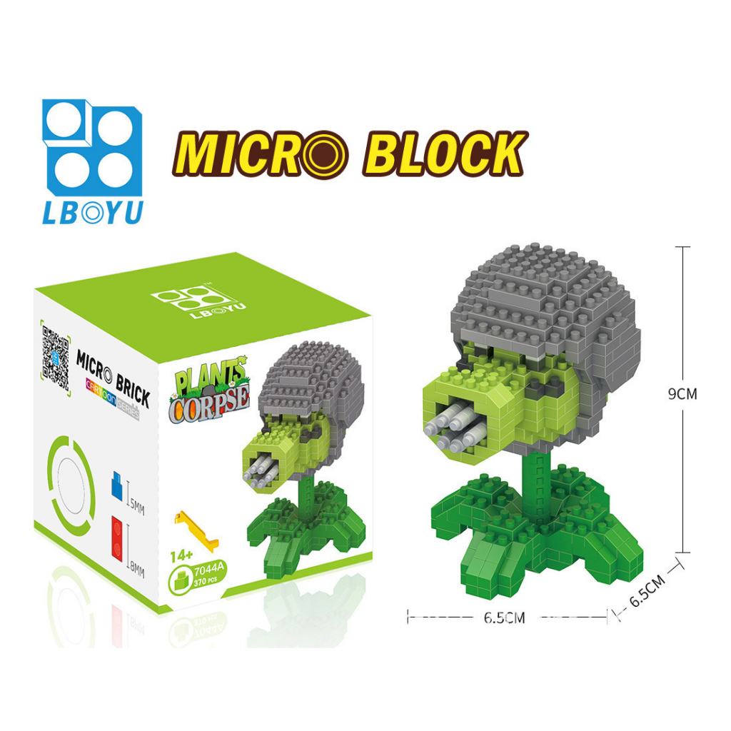 Bộ Đồ Chơi Xếp Hình Plants Zombie Hoạt Hình Dành Cho Trẻ Em