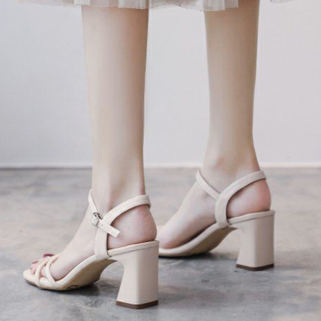 Giày Cao Gót Mũi Vuông Thoải Mái Hợp Thời Trang