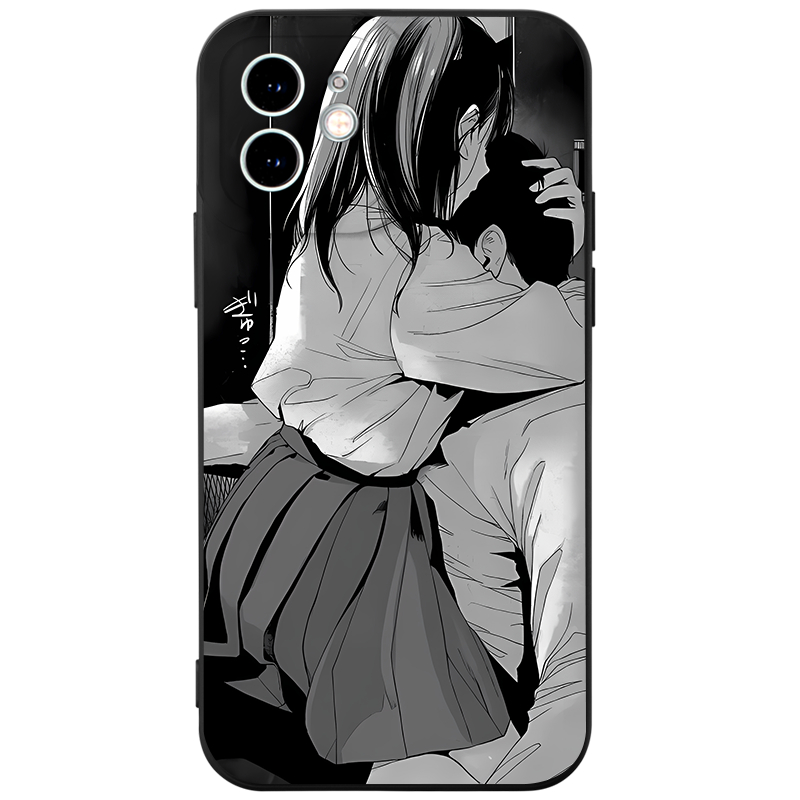 Ốp lưng JEERO mềm chống bẩn anime ngầu nam đen Cho iPhone 15 14 13 12 11 Pro Max SE 2020 X XR XS 8 7 ip 6S 6 Plus kute HFF2865