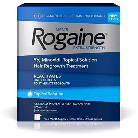 Men's Regaine (Rogaine Alike) Extra Strength 5% Solution [3x60ml = 3 Month Supply]