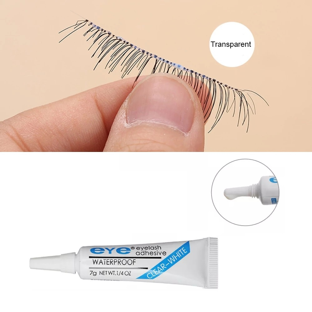 Bộ bốn món keo dán lông mi giả Cotremyp kèm khay nhẫn chuyên dụng