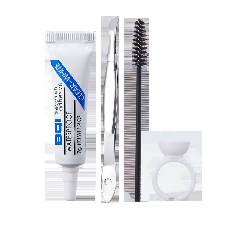 Bộ bốn món keo dán lông mi giả Cotremyp kèm khay nhẫn chuyên dụng