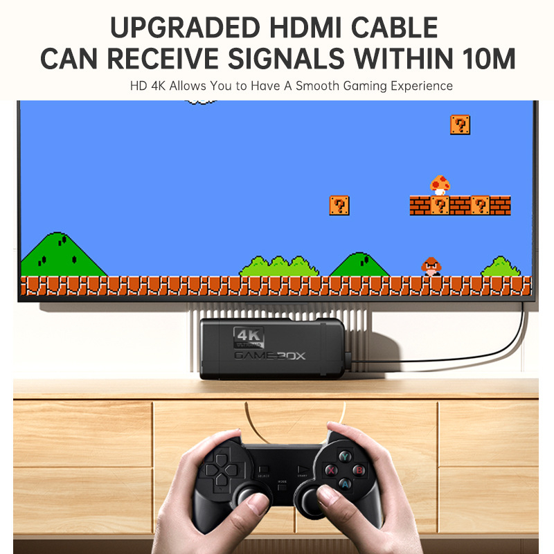 Bộ Tay Cầm Chơi Game Không Dây K9 4K HD 2.4G Tích Hợp 15000 Trò Chơi Cho PS1 / FC / GBA Super Nintendo