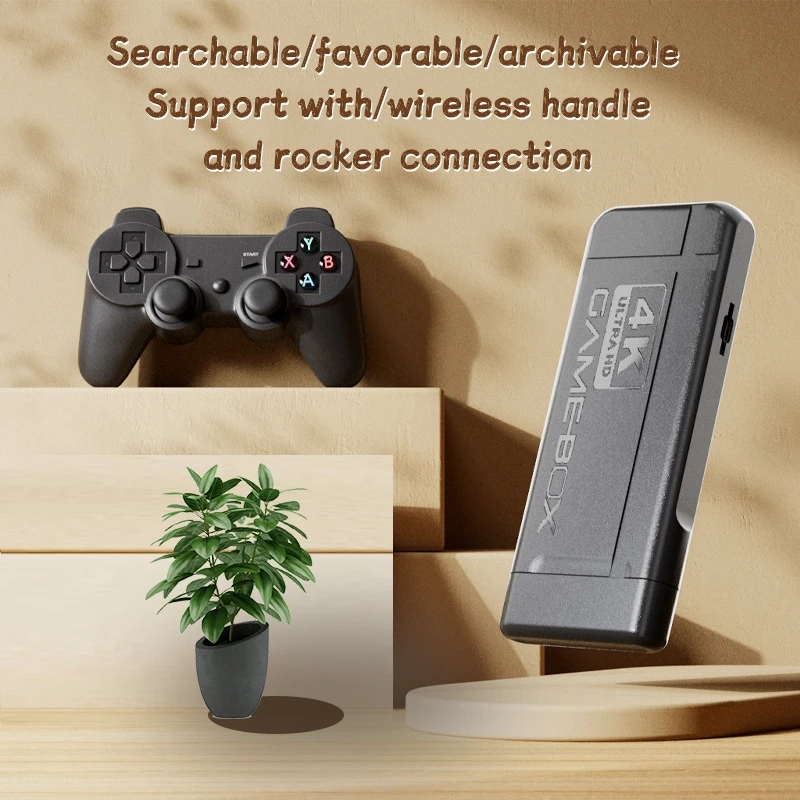 Bộ Tay Cầm Chơi Game Không Dây K9 4K HD 2.4G Tích Hợp 15000 Trò Chơi Cho PS1 / FC / GBA Super Nintendo